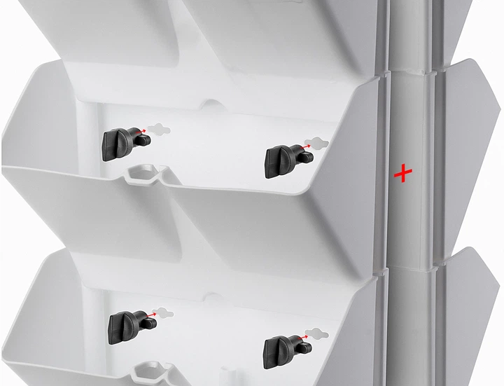 Вертикальний садовий настінний модуль Kadax Seres 48 x 19 см Білий (K8014) - зображення 3