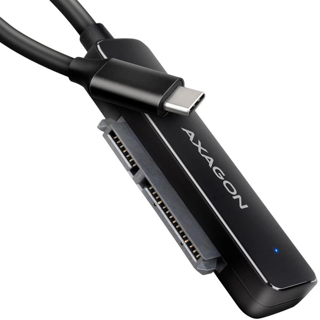 Adapter Axagon ADSA-FP2C USB-C 5Gbps SLIM 2.5" SSD/HDD Black - obraz 1