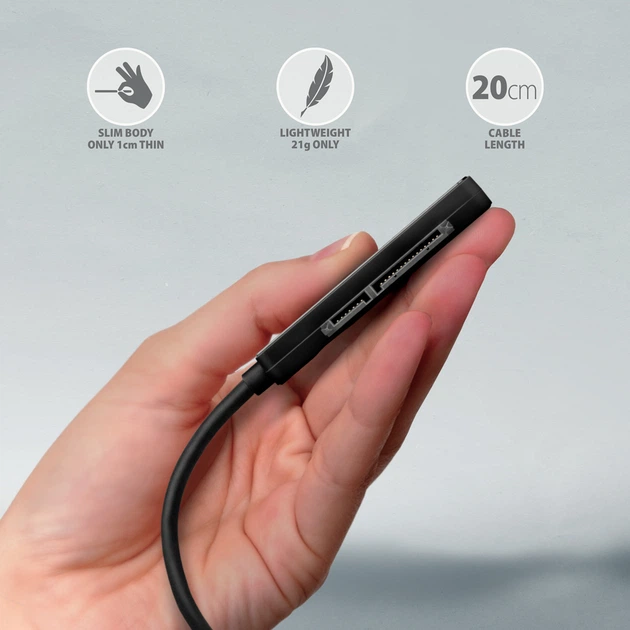 Adapter Axagon ADSA-FP2C USB-C 5Gbps SLIM 2.5" SSD/HDD Black - obraz 3