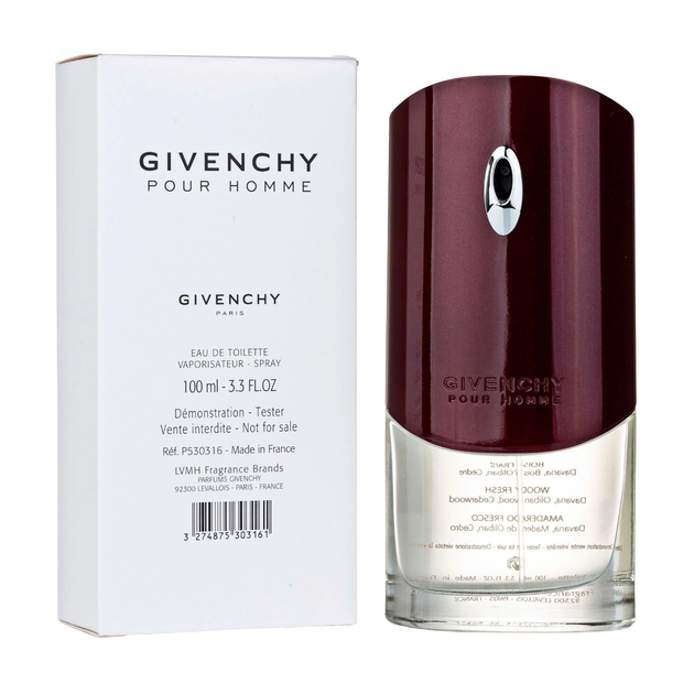 Тестер Туалетна вода для чоловіків Givenchy Pour Homme 100 мл - Фото 1 Тестер Туалетна вода для чоловіків Givenchy Pour Homme 100 мл - зображення 1