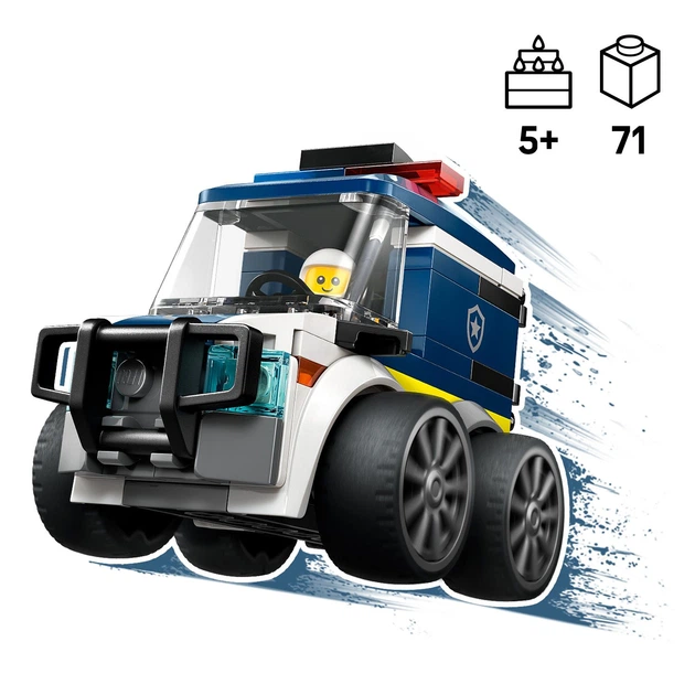 Конструктор LEGO CITY Автівки — Поліцейська вантажівка 71 елемент (60481) - зображення 3