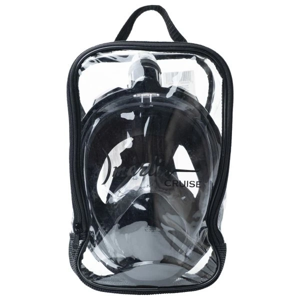 Маска для плавання Marlin CRUISE black/black/black S/M повнолицева маска для снорклінгу - зображення 9