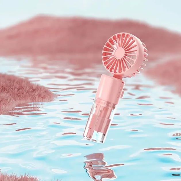 Ручной вентилятор – увлажнитель воздуха на аккумуляторе Humidifying Fan трехскоростной мини-вентилятор/мини-кондиционер с распылен - изображение 2