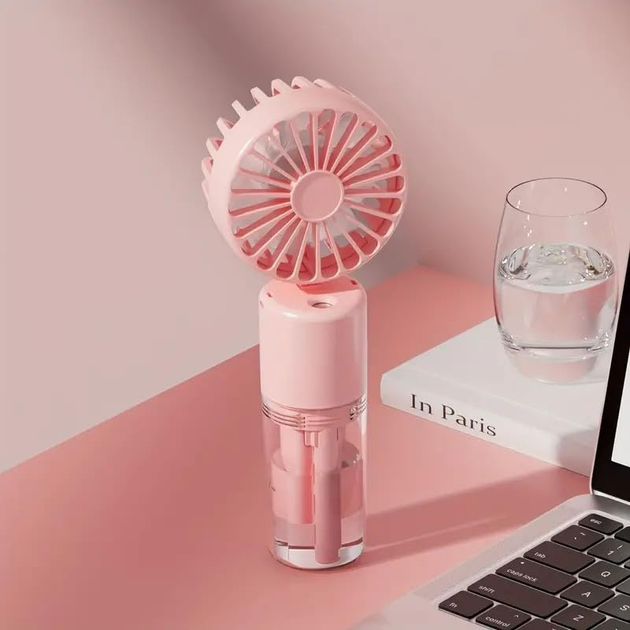 Ручной вентилятор – увлажнитель воздуха на аккумуляторе Humidifying Fan трехскоростной мини-вентилятор/мини-кондиционер с распылен - изображение 3