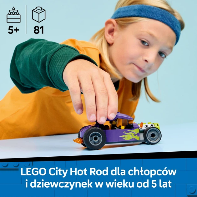 Zestaw klocków LEGO CITY Hot rod 81 elementów (60485) - obraz 3