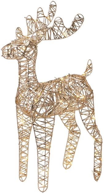 Сяюча фігурка Home Styling Collection 839521 Олень 60 LED 60 см Золотий (8721037681056) - зображення 1