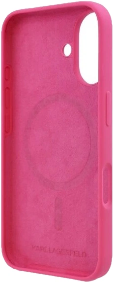 Etui plecki Karl Lagerfeld Choupette Head na Apple iPhone 16 z MagSafe Fuksja (3666339319724) - obraz 2