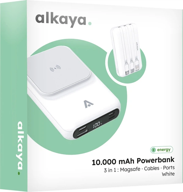 УМБ alkaya Thor MagSafe 10000 mAh 15W White (PB-40002) - зображення 5