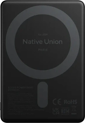 Powerbank Native Union Active Power Bank Magnetic 5000 mAh 15W Black (ACTPB-5KMS-BLK) - obraz 2
