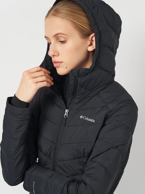 Куртка зимняя короткая женская Columbia Omni-Heat Infinity Omni-Shield Joy Peak II Hooded Insulated Jacket 2089041CLB-010 XS Черная (0990054802753_0195981134643) - Фото 4 Куртка зимняя короткая женская Columbia Omni-Heat Infinity Omni-Shield Joy Peak II Hooded Insulated Jacket 2089041CLB-010 XS Черная (0990054802753_0195981134643) - изображение 4