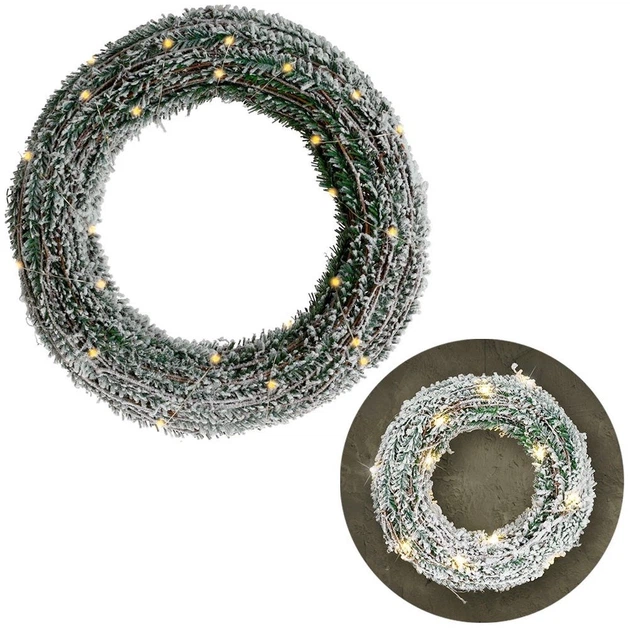 Сяючий декор Vilde 839055 Вінок святковий 30 LED 40 см (8719987926198) - зображення 4
