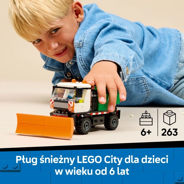 Zestaw klocków LEGO CITY Pług śnieżny 263 elementów (60490) - obraz 3