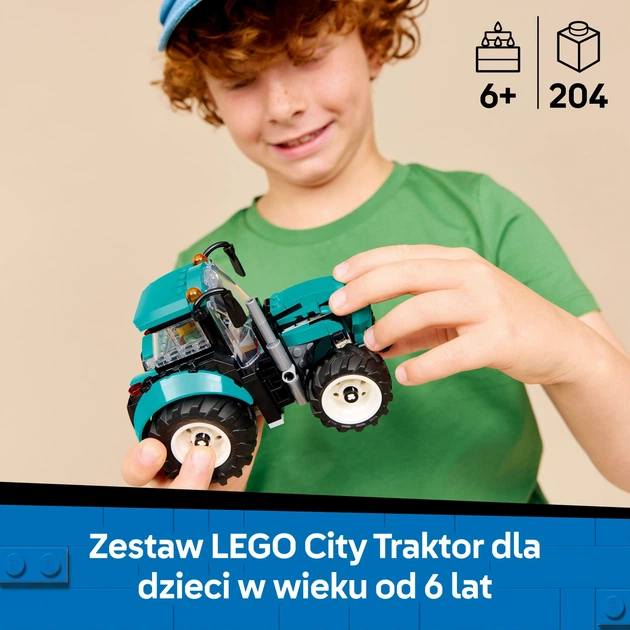 Zestaw klocków LEGO CITY Traktor 204 elementów (60498) - obraz 3