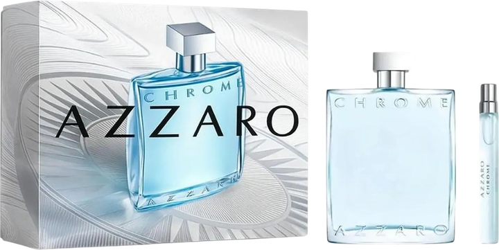 Zestaw męski Azzaro Chrome Woda toaletowa 200 ml + Miniaturka 10 ml (3614274411133) - obraz 1