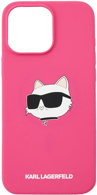 Etui plecki Karl Lagerfeld Choupette Head na Apple iPhone 16 Pro Max z MagSafe Fuksja (3666339319755) - obraz 3