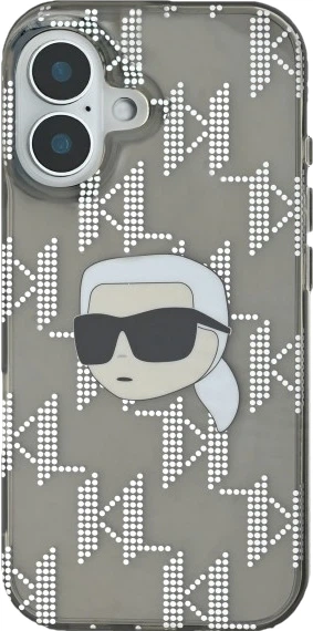 Etui plecki Karl Lagerfeld Karl Head na Apple iPhone 16 Czarne (3666339319762) - obraz 2