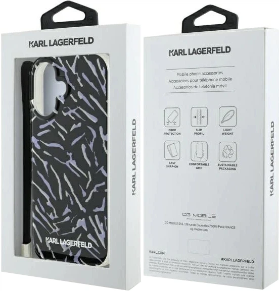 Etui plecki Karl Lagerfeld na Apple iPhone 16 Plus z paskiem Cord Fioletowy (3666339320331) - obraz 7