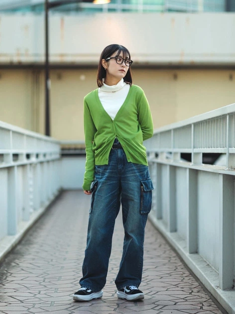 Кардиган Uniqlo LIGHT V NECK розмір S зелений (454767) - зображення 7