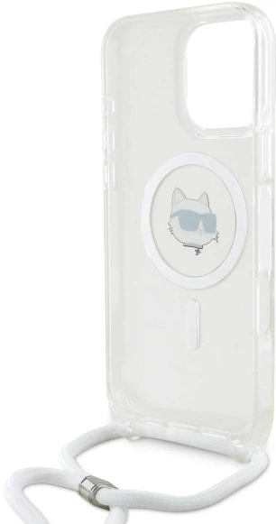 Панель Karl Lagerfeld Choupette Head для Apple iPhone 16 Pro Max з MagSafe зі шнурком Cord Transparent (3666339320591) - зображення 2