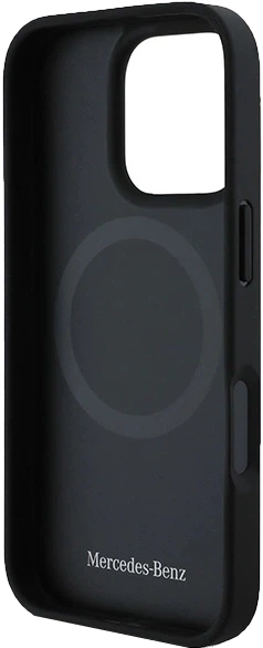 Etui plecki Mercedes Benz Blue Line Leather na Apple iPhone 16 Pro z MagSafe Czarne (3666339325701) - obraz 2