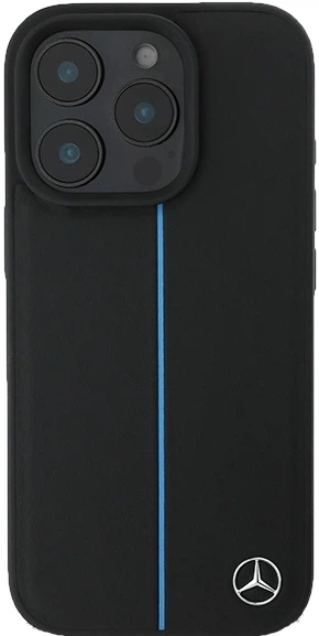 Etui plecki Mercedes Benz Blue Line Leather na Apple iPhone 16 Pro z MagSafe Czarne (3666339325701) - obraz 5
