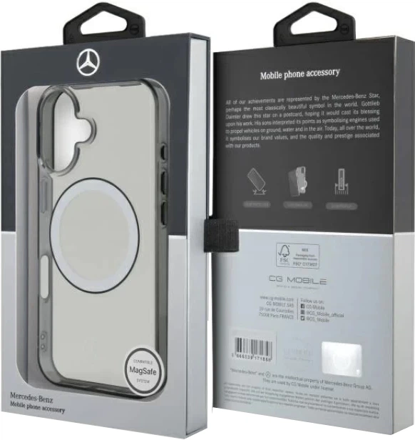 Etui plecki Mercedes Benz na Apple iPhone 16 z MagSafe Transparent (3666339326043) - obraz 8