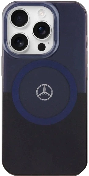 Панель Mercedes Benz Double Layer BiColor для Apple iPhone 16 Pro Max з MagSafe Black Blue (3666339326470) - зображення 5