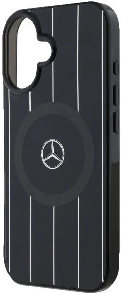 Etui plecki Mercedes Benz Double Layer Crossed Lines na Apple iPhone 16 z MagSafe Czarne (3666339326647) - obraz 1