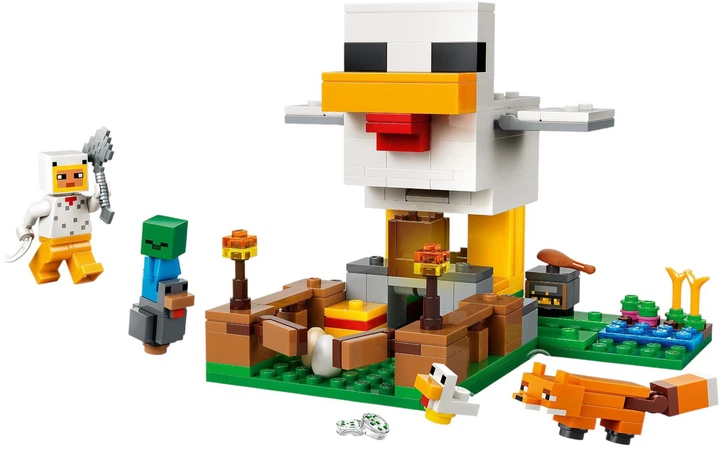 Zestaw klocków LEGO Minecraft Farma kurczaków 233 elementy (21585) - obraz 3
