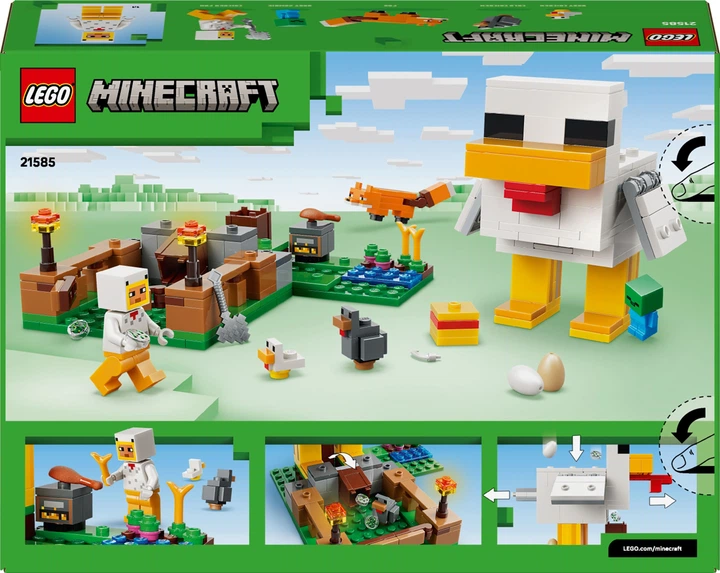 Zestaw klocków LEGO Minecraft Farma kurczaków 233 elementy (21585) - obraz 8