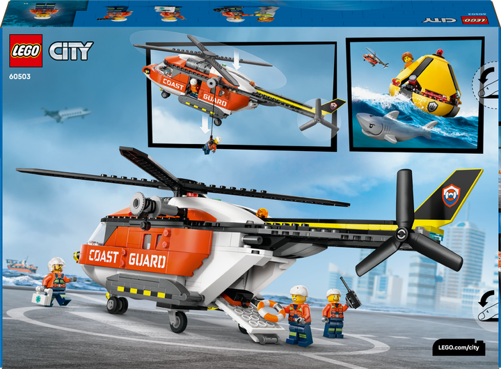 Zestaw klocków LEGO CITY Helikopter straży przybrzeżnej 551 elementów (60503) - obraz 9