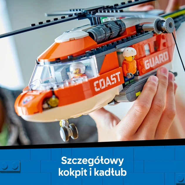 Zestaw klocków LEGO CITY Helikopter straży przybrzeżnej 551 elementów (60503) - obraz 5