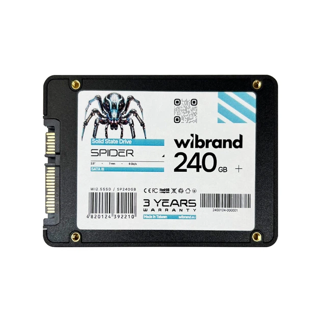 Твердотільний накопичувач SSD Жорсткий диск Wibrand Spider 240GB 2.5" 7mm SATAIII Bulk (WI2.5SSD/SP240GB) - зображення 2
