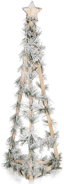 Świecąca figurka Home Styling Collection 839510 Choinka drewniana 40 LED 68 cm (8721037206761) - obraz 1