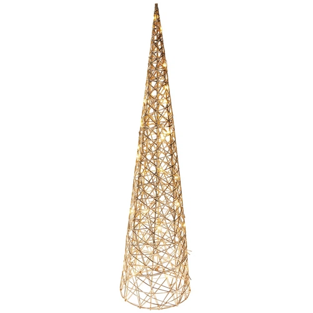 Świecąca figurka Home Styling Collection 839515 Choinka 40 LED 80 cm Złoty (8721037677011) - obraz 2