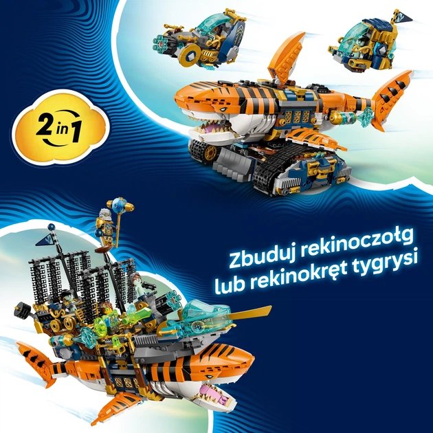 Zestaw klocków LEGO DREAMZZZ Rekinoczołg tygrysi 1548 elementów (71515) - obraz 4