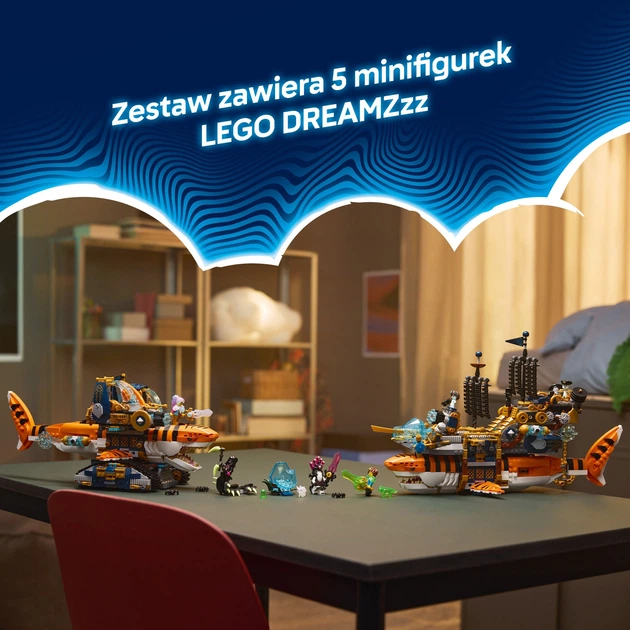 Zestaw klocków LEGO DREAMZZZ Rekinoczołg tygrysi 1548 elementów (71515) - obraz 6