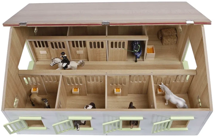 Stajnia Kids Globe dla koni z 7 boksami skala 1:24 Różowa (8713219344941) - obraz 2