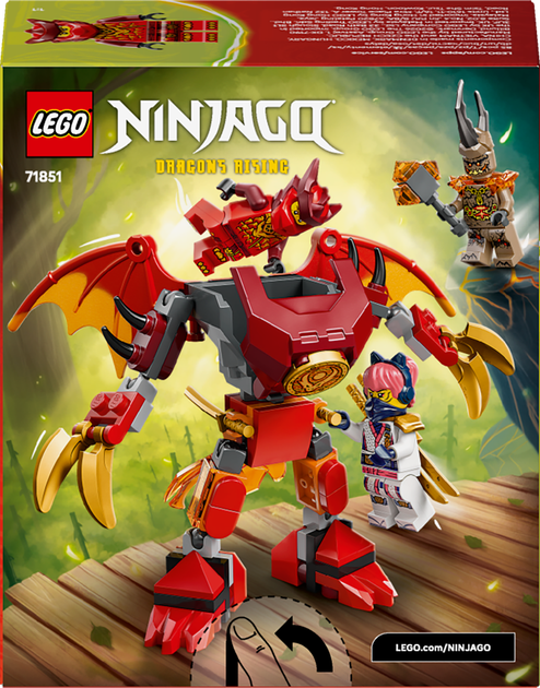 Zestaw klocków LEGO Ninjago Smok-mech Kaia — zestaw bitewny 85 elementów (71851) - obraz 9