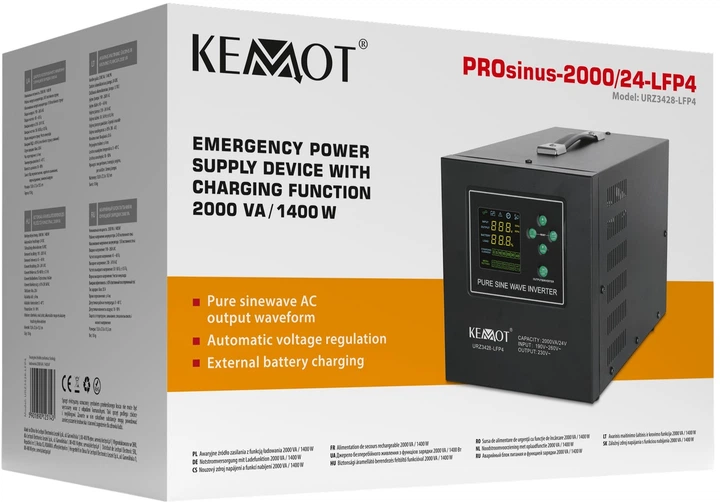 ДБЖ Kemot PROsinus-2000/24-LFP4 1400Вт/2000ВА (5901890123143) - зображення 5