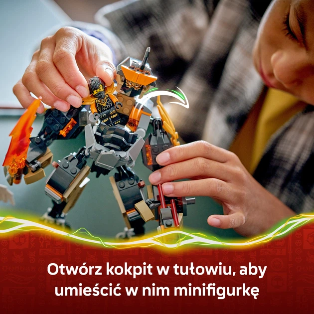 Zestaw klocków LEGO Ninjago Mech specjalny Cole’a i Zane w smoczej zbroi 364 elementy (71854) - obraz 4
