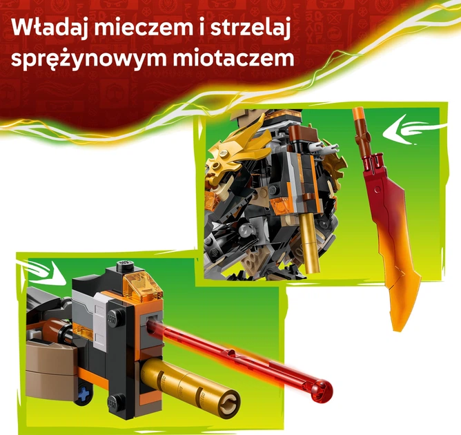 Zestaw klocków LEGO Ninjago Mech specjalny Cole’a i Zane w smoczej zbroi 364 elementy (71854) - obraz 5