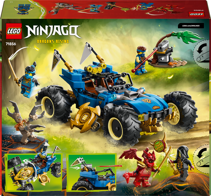 Zestaw klocków LEGO Ninjago Wielofunkcyjny samochód Jaya 387 elementów (71856) - obraz 9