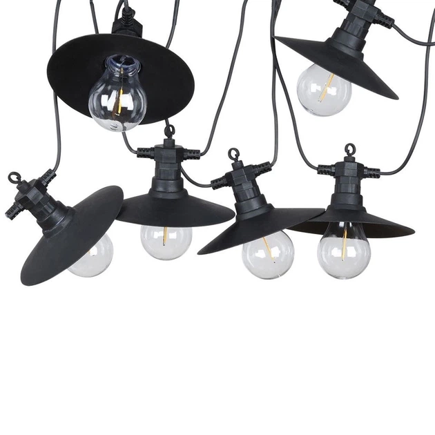 Гірлянда садова Vilde 339380-W1 лампи з абажуром LED 5.5 м Тепла Біла (5904316457235) - зображення 3