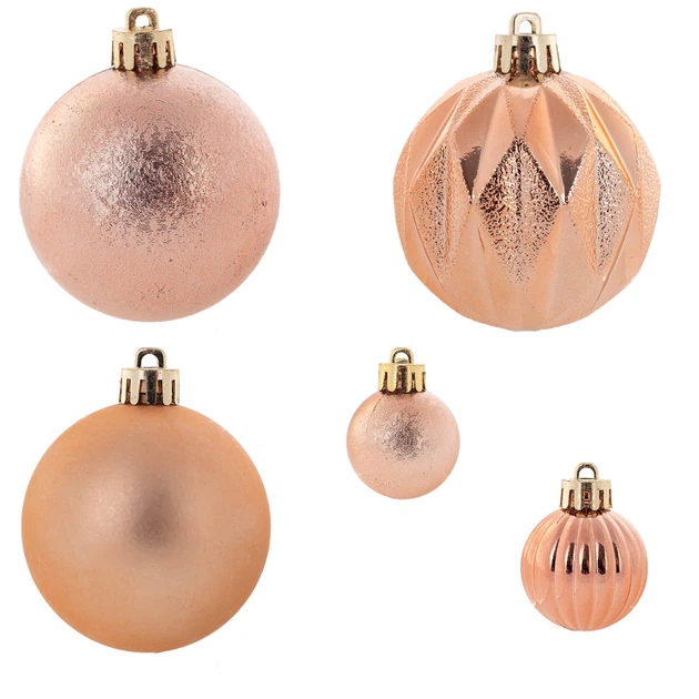 Komplet bombek na choinkę Kadax Pons 3/6 cm 44 szt Miedziany K11242 (3560239511212) - obraz 3