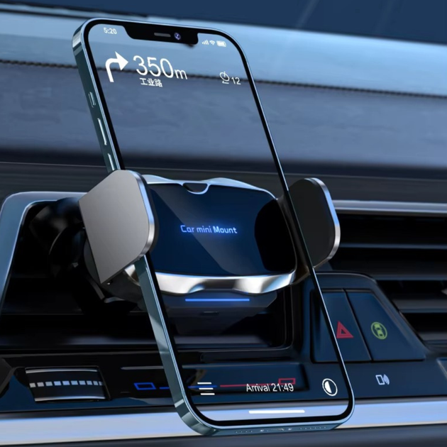 Держатель для смартфона,автомобильный с беспроводной зарядкой 5W в машину с поворотом на 360 градусов,серебристый P7_silver - Фото 9 Держатель для смартфона,автомобильный с беспроводной зарядкой 5W в машину с поворотом на 360 градусов,серебристый P7_silver - изображение 9