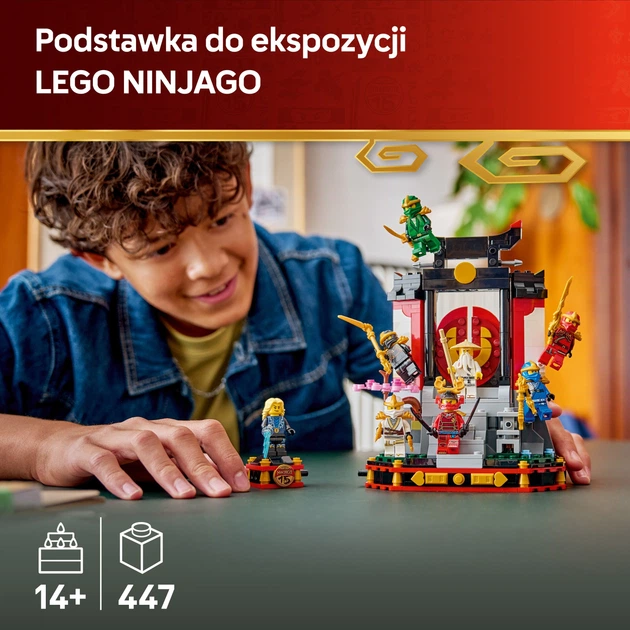 Zestaw klocków LEGO Ninjago Ozdoba z postaciami ninja — 15-lecie 447 elementów (71866) - obraz 3