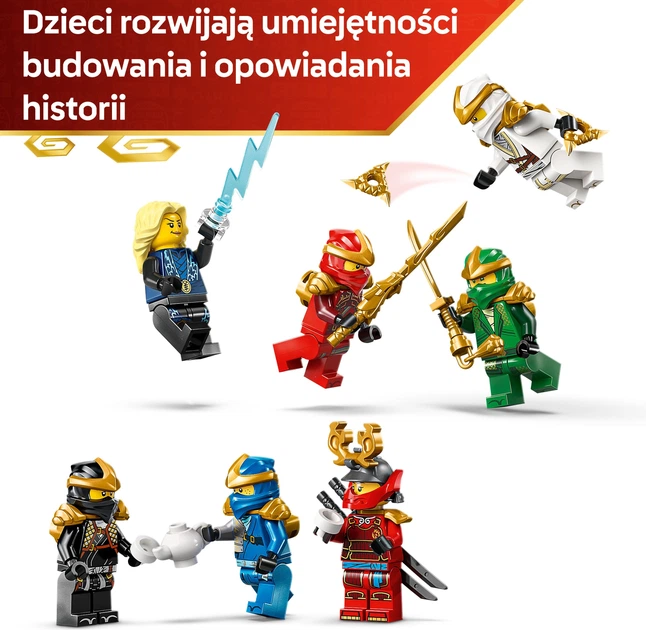 Zestaw klocków LEGO Ninjago Ozdoba z postaciami ninja — 15-lecie 447 elementów (71866) - obraz 6