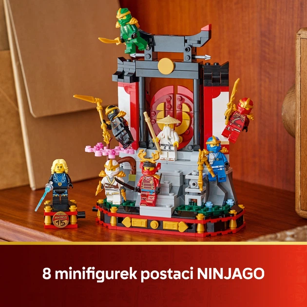 Zestaw klocków LEGO Ninjago Ozdoba z postaciami ninja — 15-lecie 447 elementów (71866) - obraz 7