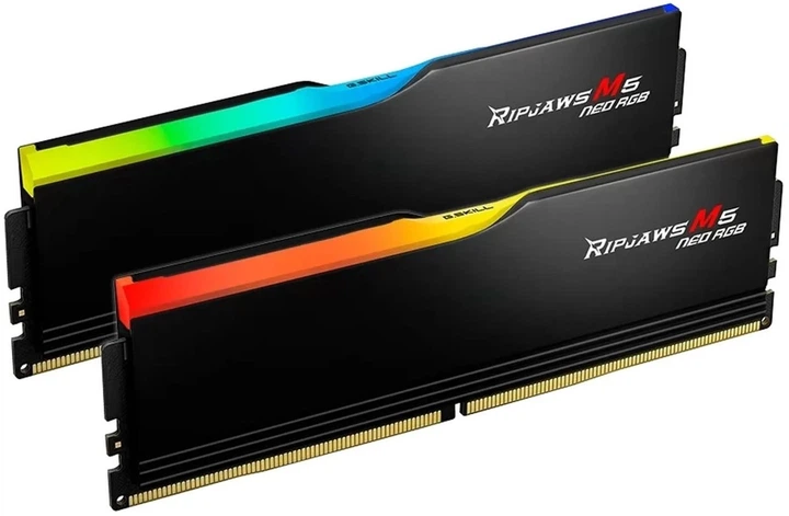 Оперативна пам'ять G.Skill Ripjaws M5 Neo RGB Dual-Kit 32GB DDR5-6000 Intel XMP 3.0 Black (F5-6000J2836G16GX2-RM5RK) - зображення 2